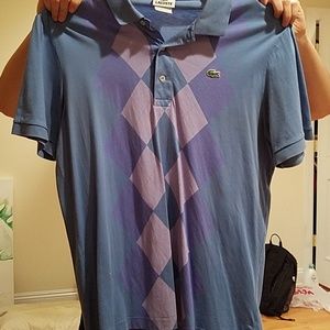 Lacoste argyle short sleeved shirt